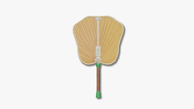 Hand fan Low-poly 3D model