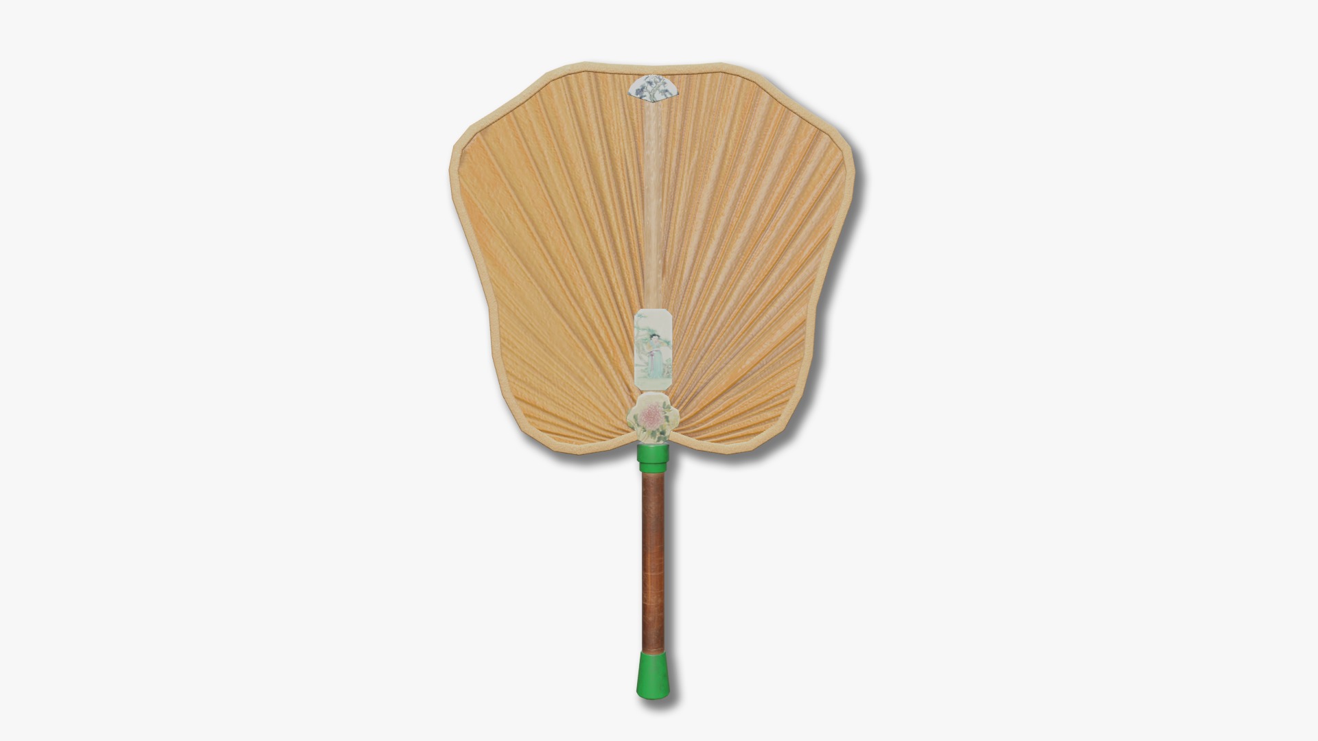 Hand fan Low-poly 3D model_4