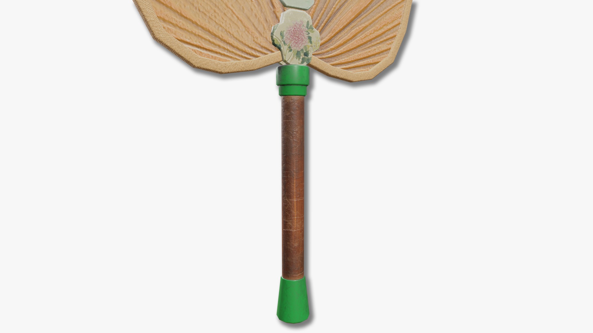 Hand fan Low-poly 3D model_6