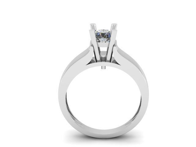 Solitair ring for daimond 3D print model_13