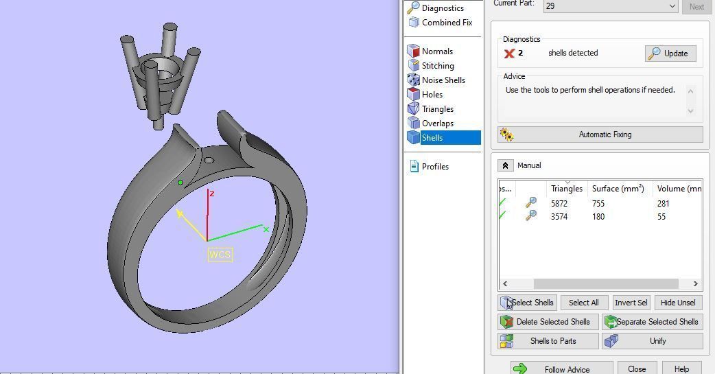 Solitair ring for daimond 3D print model_26