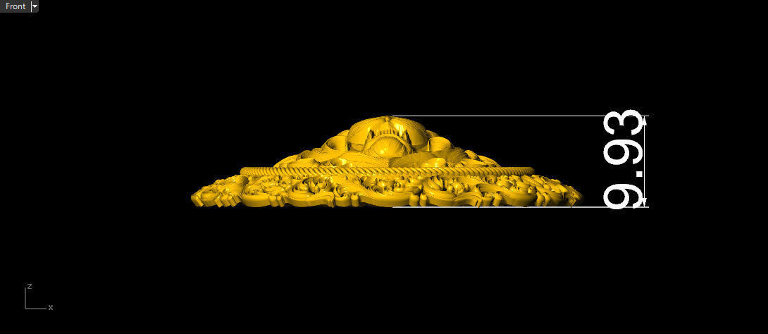 The Aggressive Tiger Head carving frame medallion v6  Pendant 3D print model_28