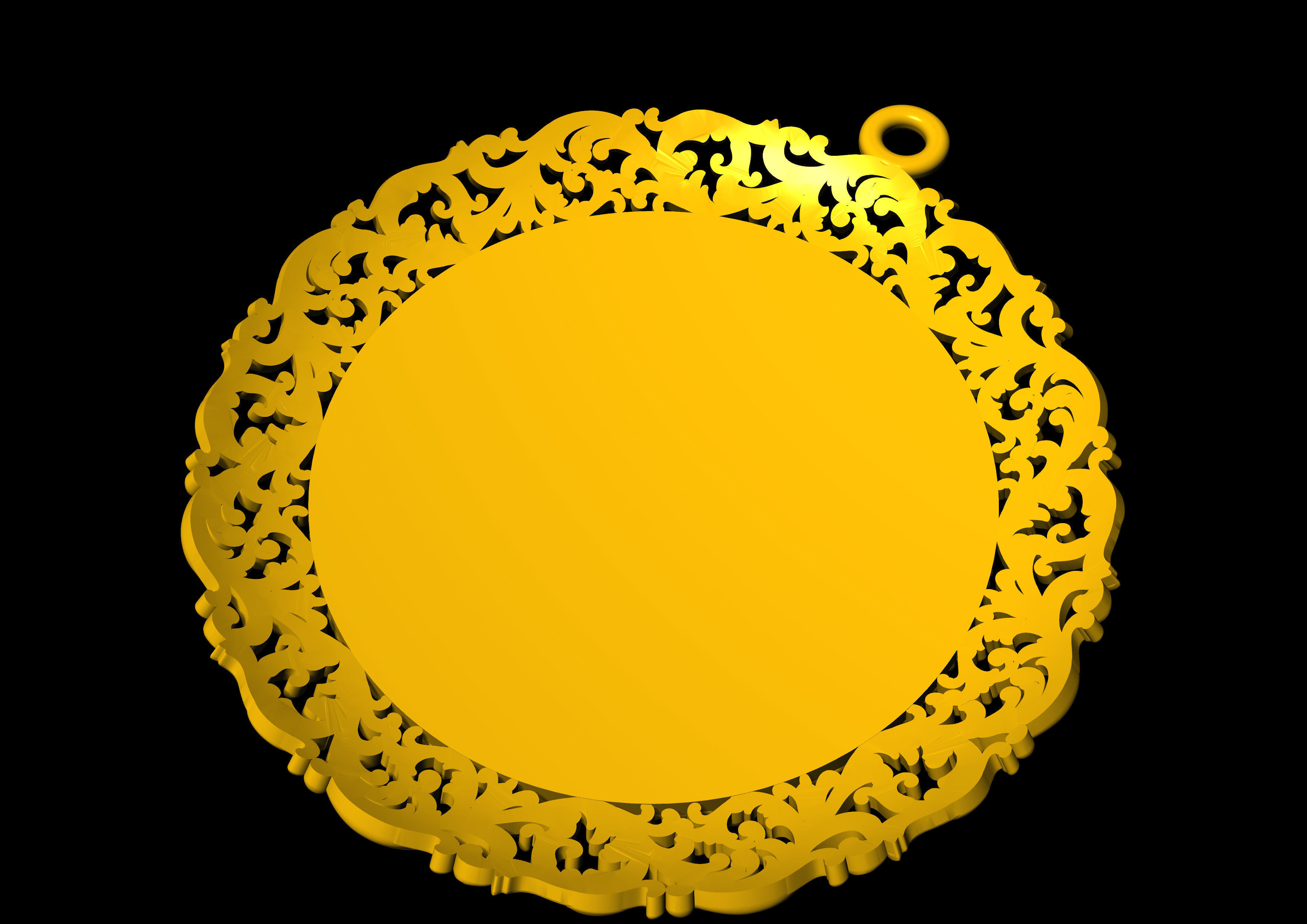 The Aggressive Tiger Head carving frame medallion v6  Pendant 3D print model_23