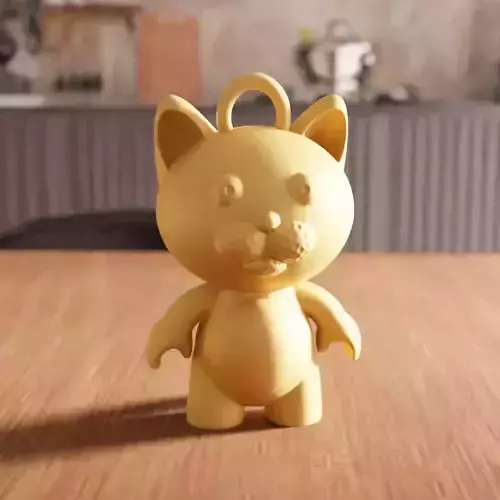 Cute Cat Keychain STL File - 174 3D print model