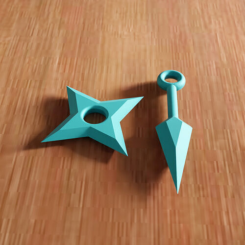 Ninja Star and Knife STL File - 173 3D print model