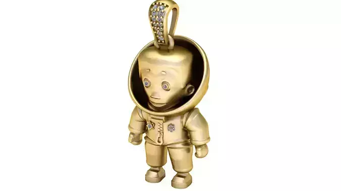 BABY ASTRONAUT PENDANT 3D PRINTABLE MODEL