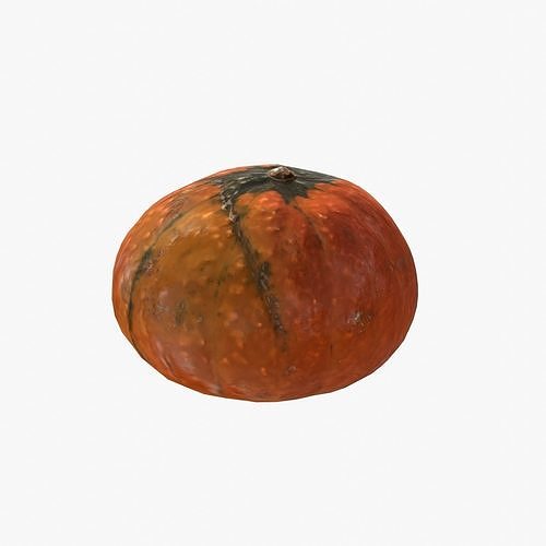 Decorative pumpkin mesdium-size Low-poly 3D model