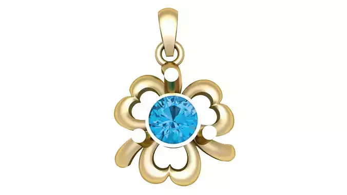 BLOOWING FLOWER PENDANT 3DPRINTABLE MODEL 