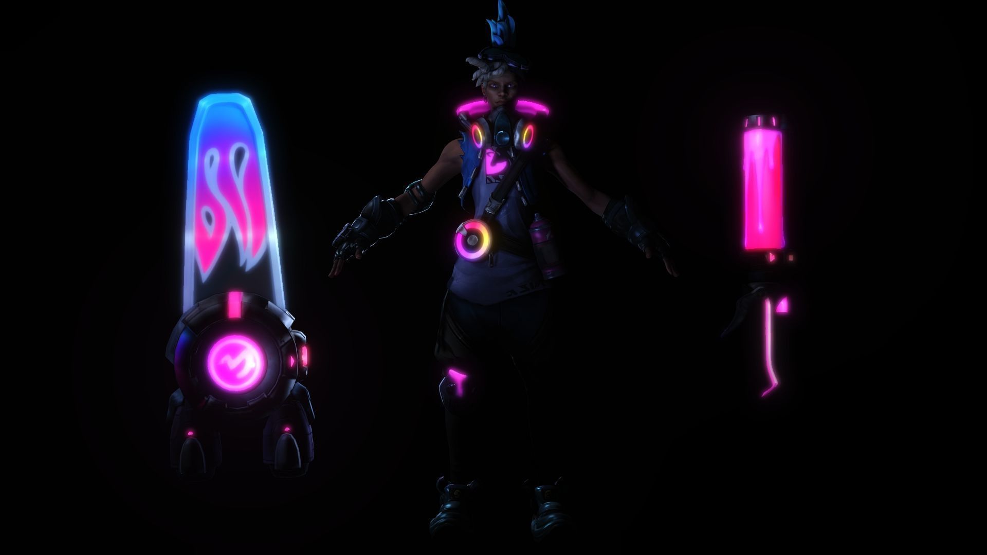 ChromaCrash Ekko - League of Legends Low-poly 3D model_9