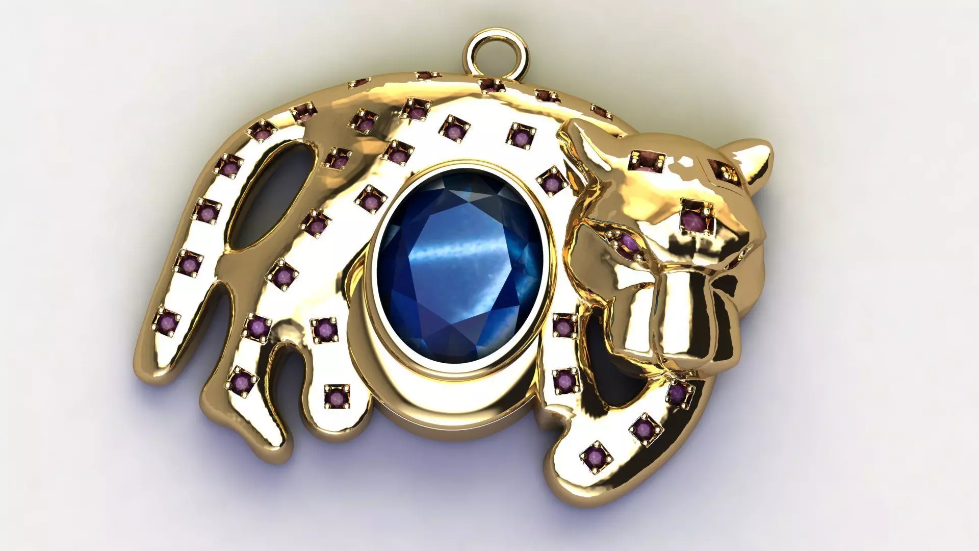 lion neckalce  3D print model_0