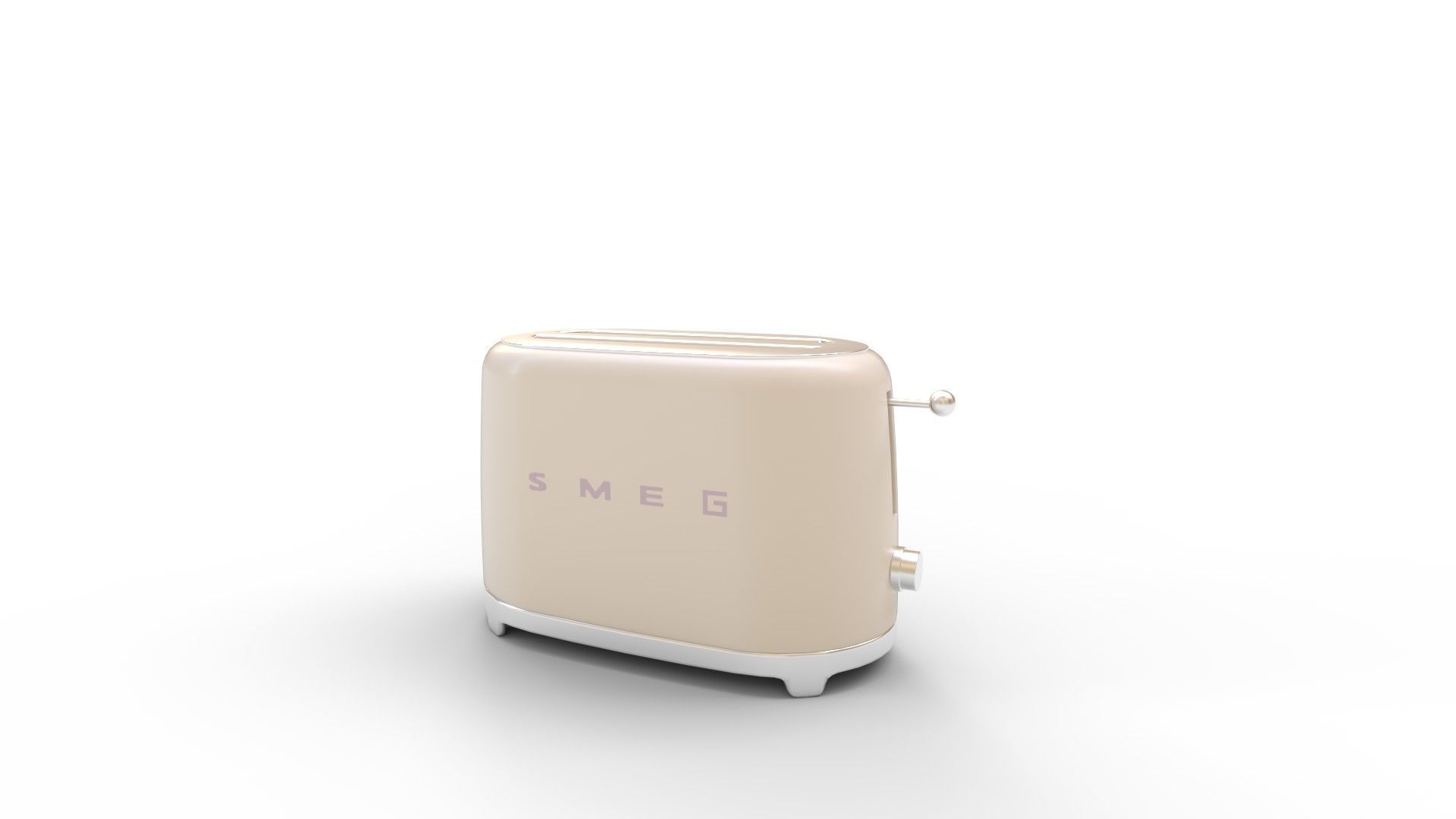 Smeg Toaster 2 Slice Cream 3D model_7