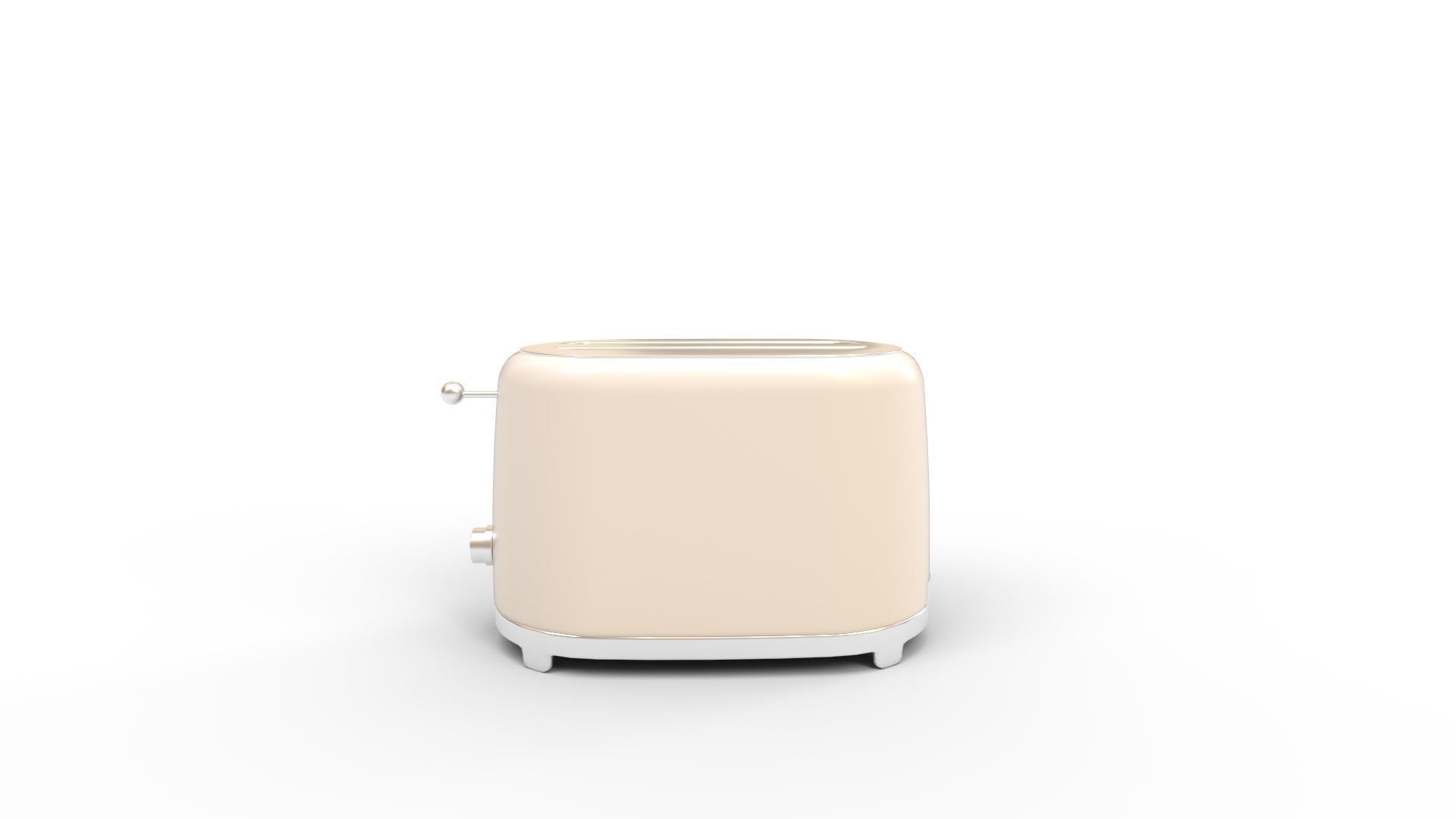 Smeg Toaster 2 Slice Cream 3D model_3