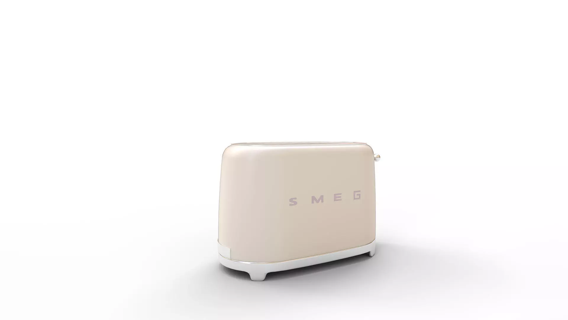 Smeg Toaster 2 Slice Cream 3D model_0