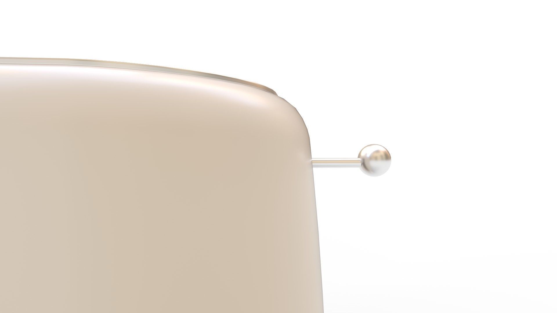 Smeg Toaster 2 Slice Cream 3D model_1