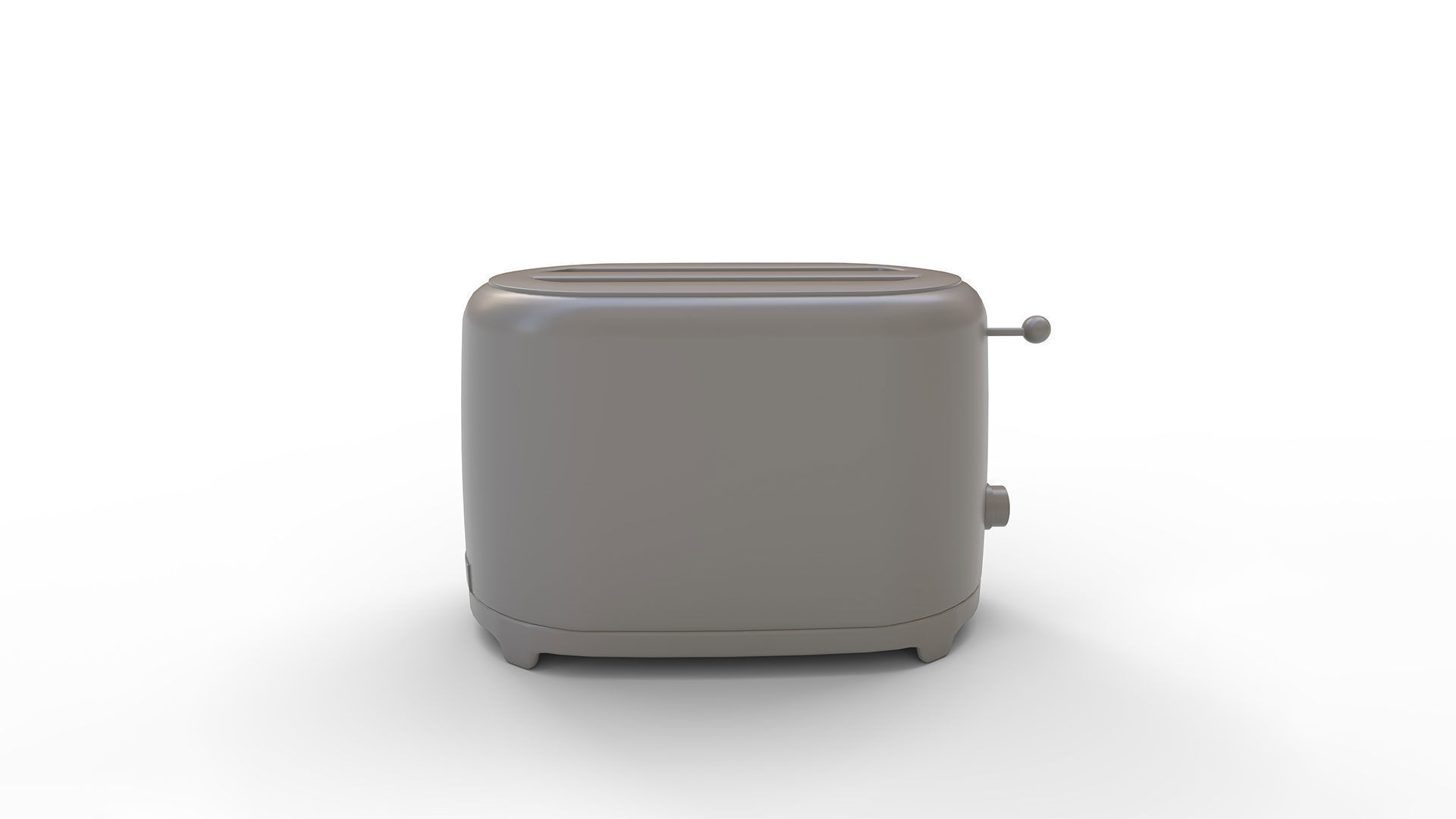 Smeg Toaster 2 Slice Cream 3D model_5