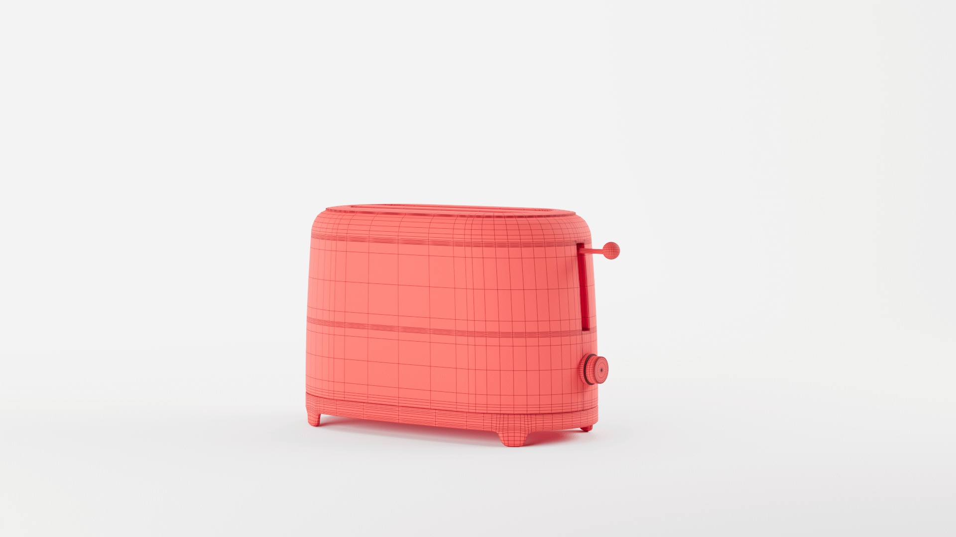 Smeg Toaster 2 Slice Cream 3D model_9