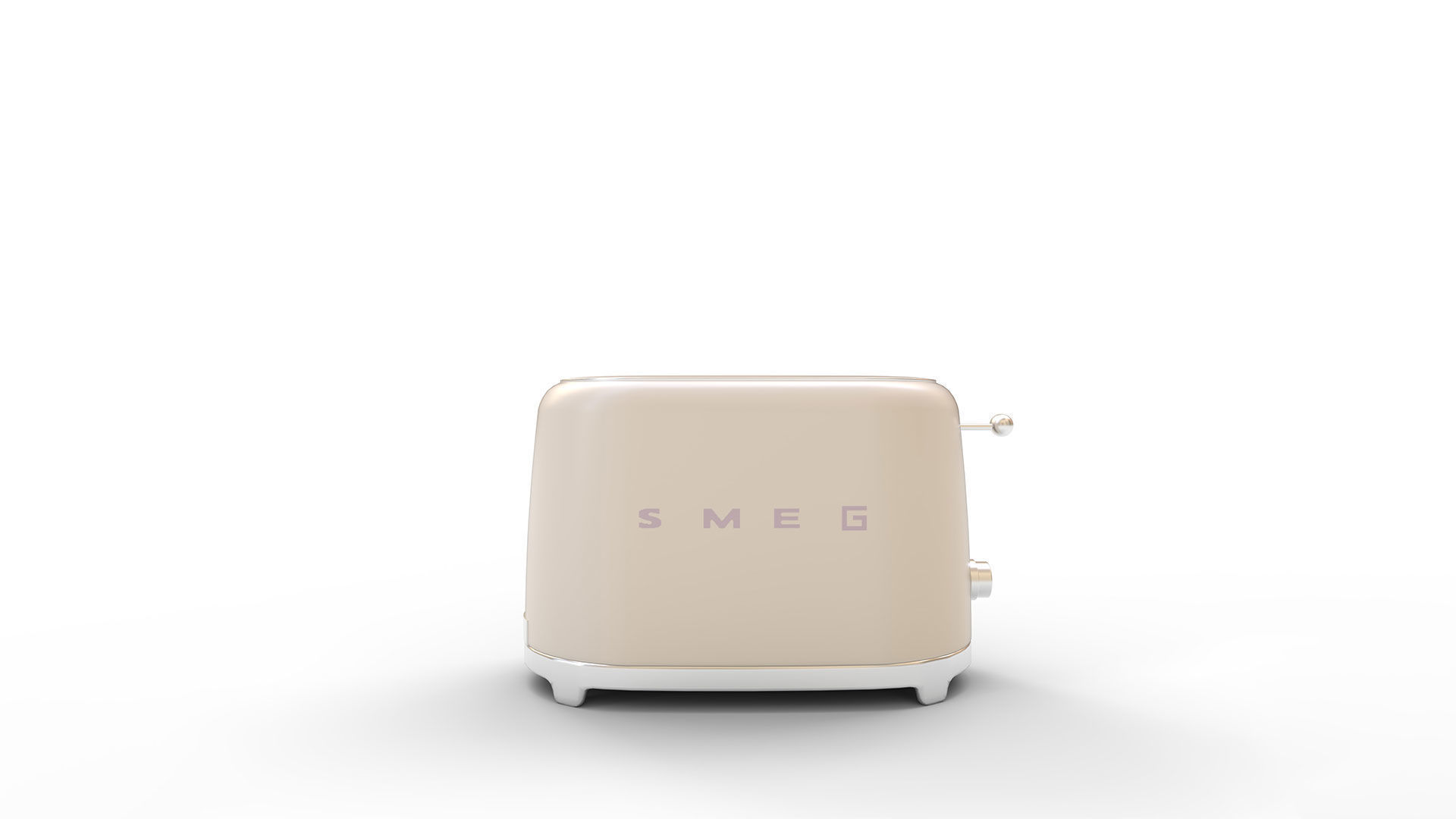Smeg Toaster 2 Slice Cream 3D model_8