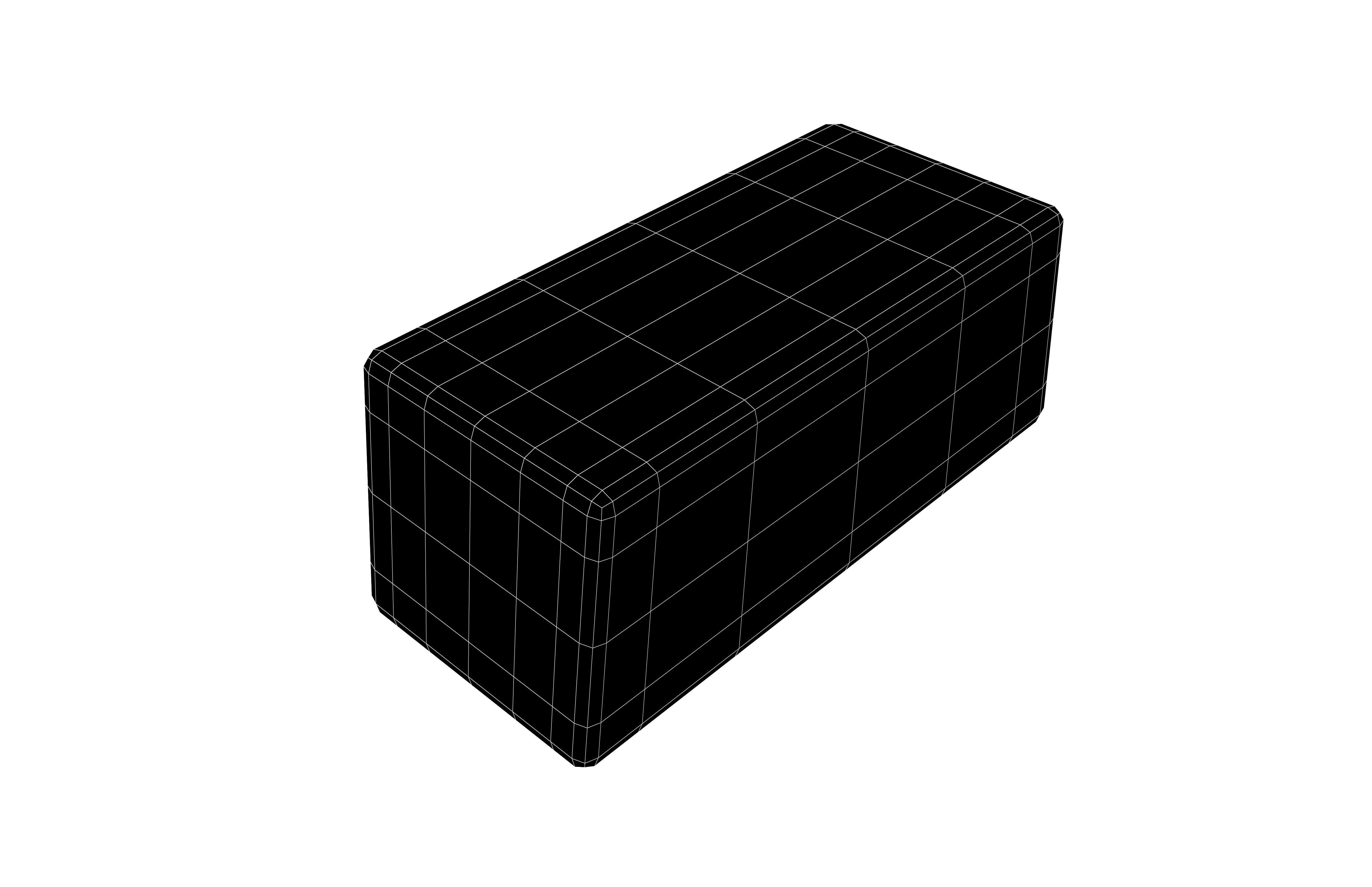 Rectangle Gummy Candy V1 002 Low-poly 3D model_5