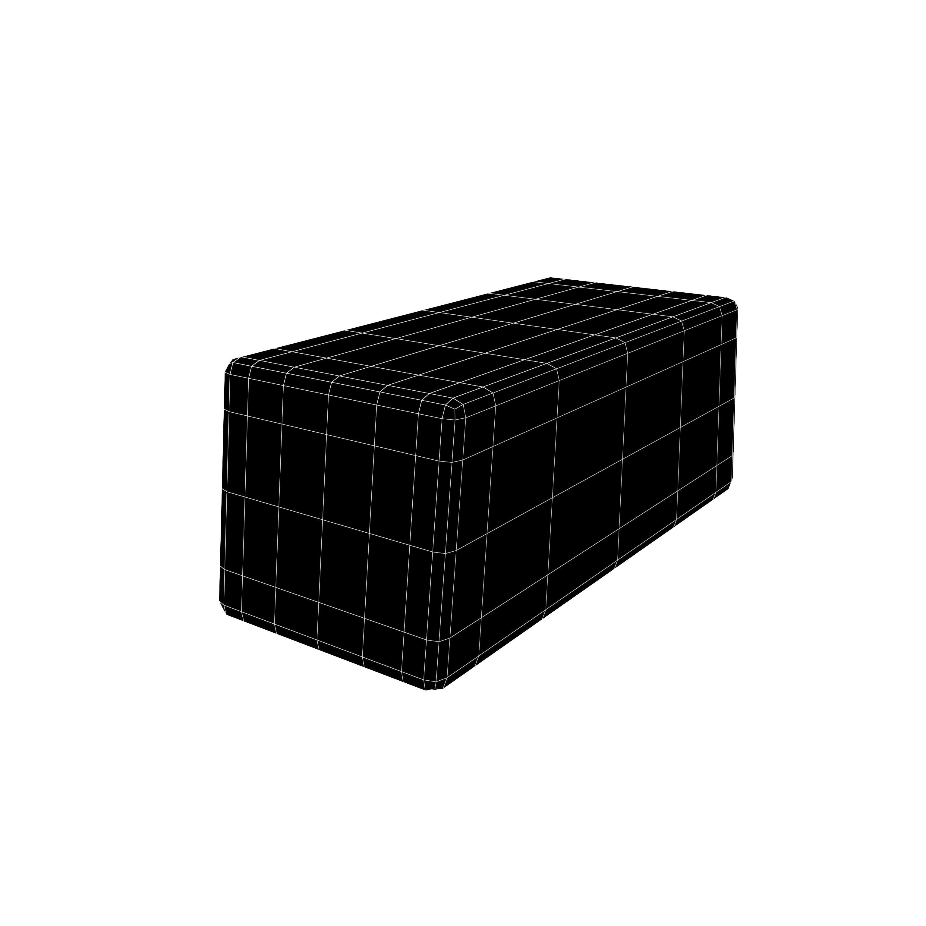 Rectangle Gummy Candy V1 003 Low-poly 3D model_4