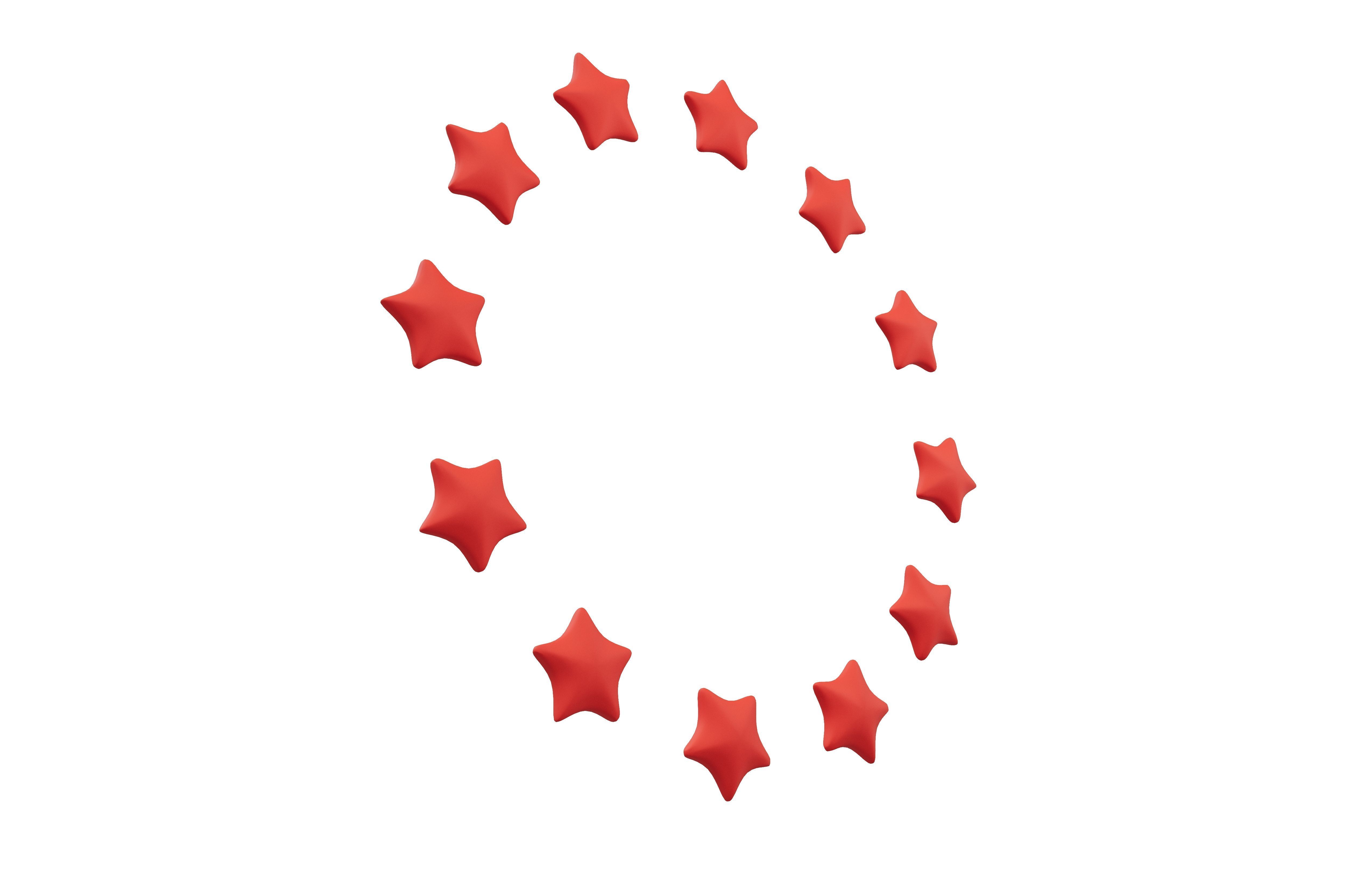 Stars Circle v1 002 Low-poly 3D model_2