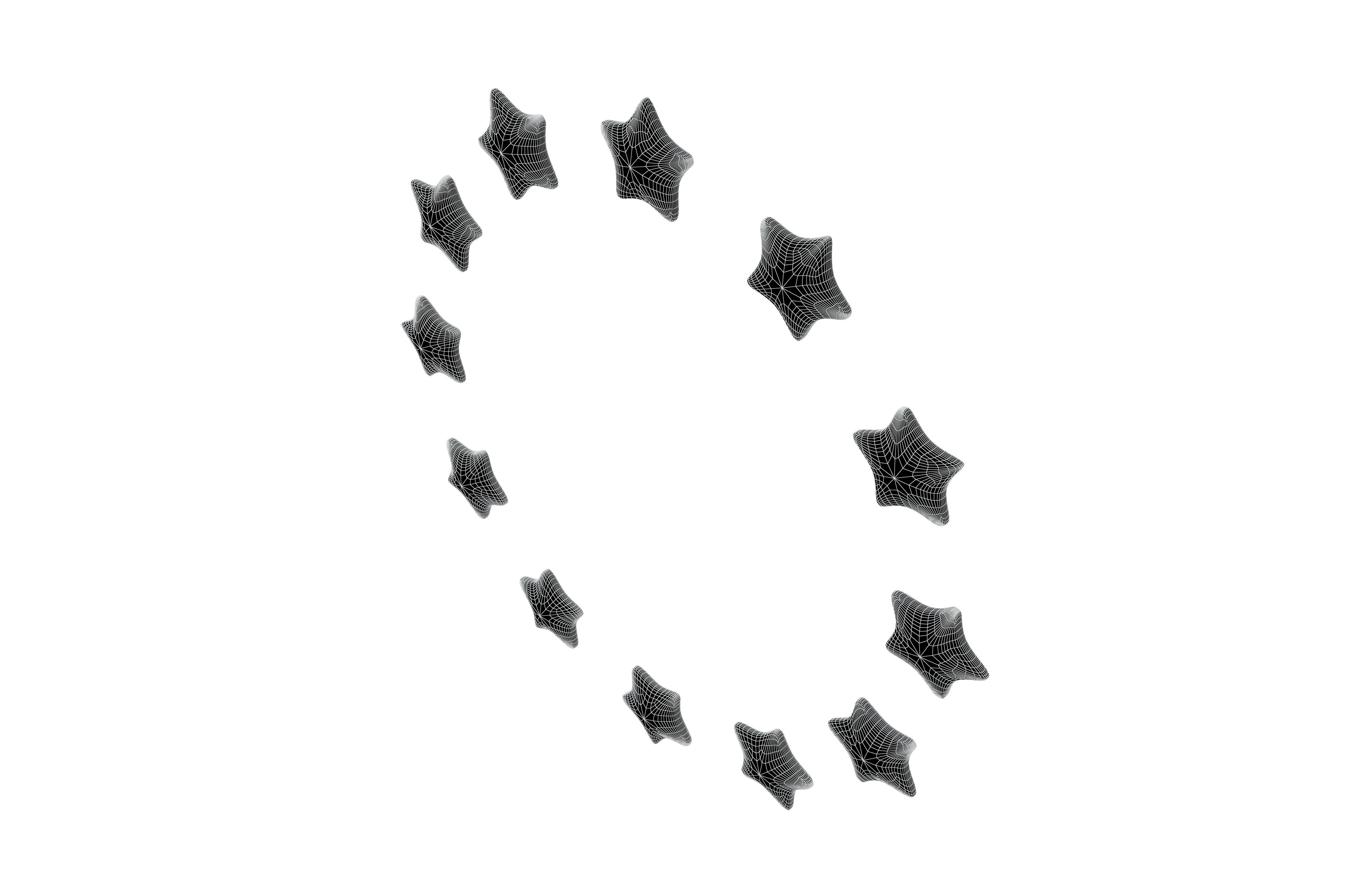 Stars Circle v1 002 Low-poly 3D model_6