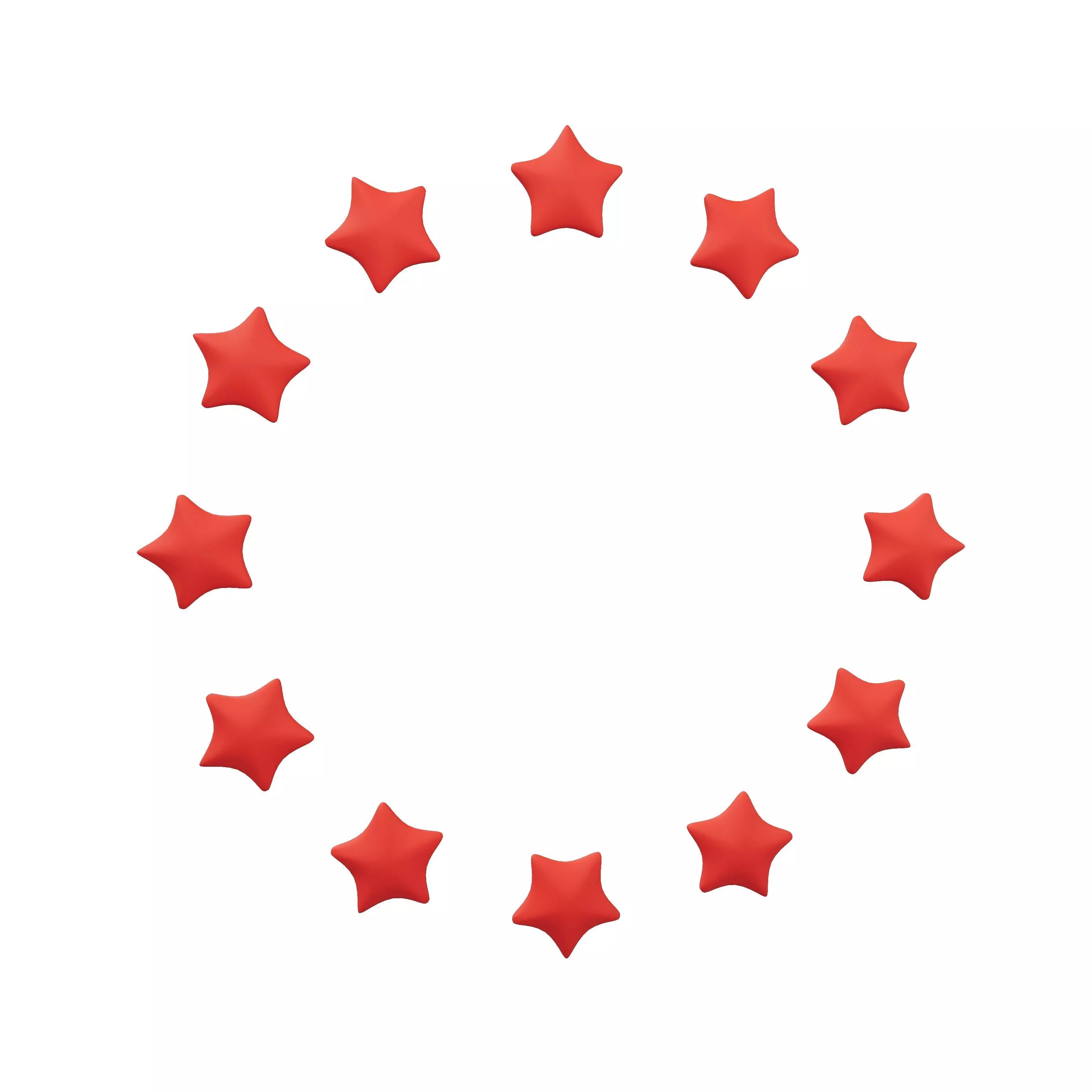 Stars Circle v1 002 Low-poly 3D model_0