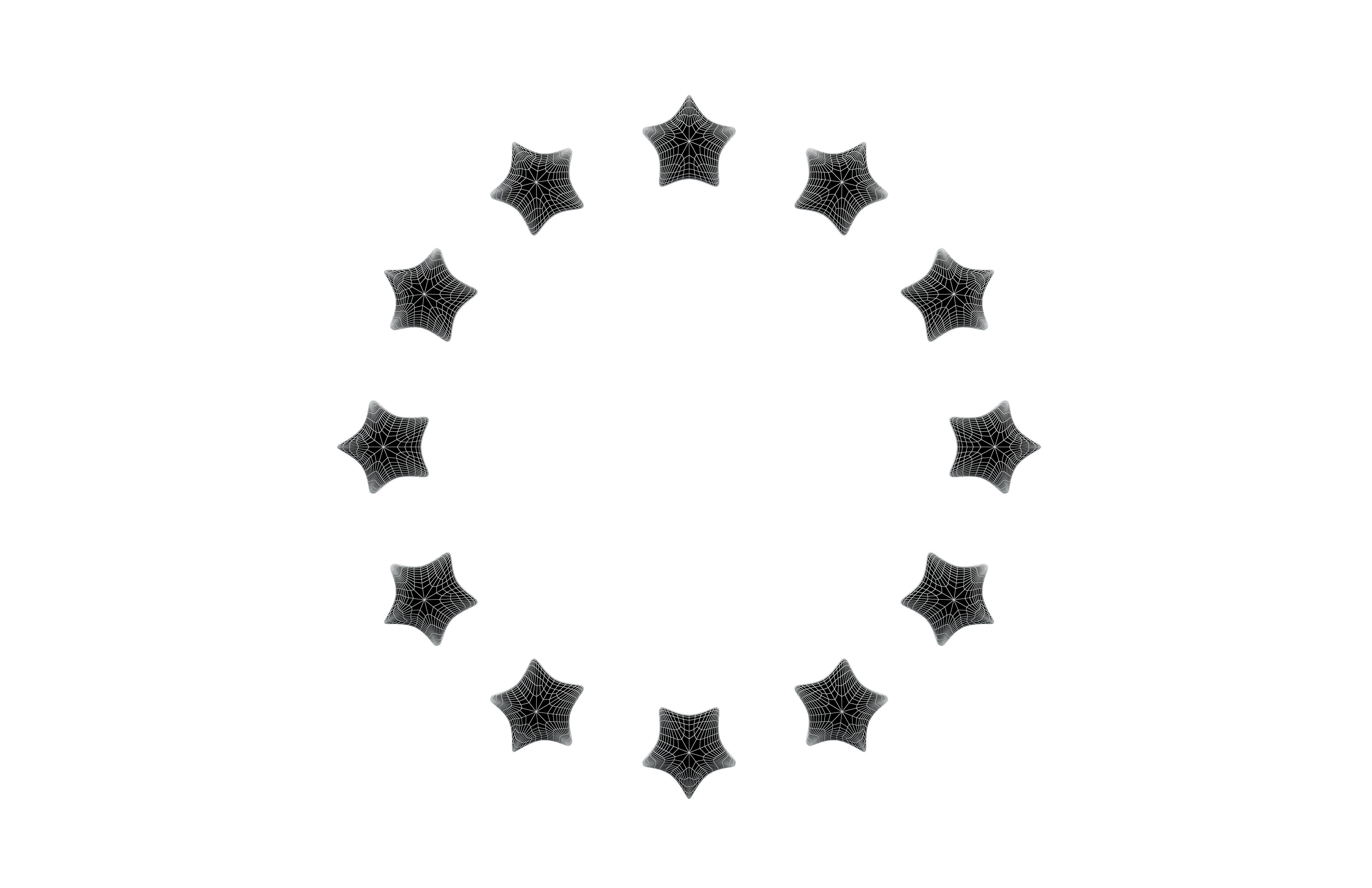 Stars Circle v1 002 Low-poly 3D model_5