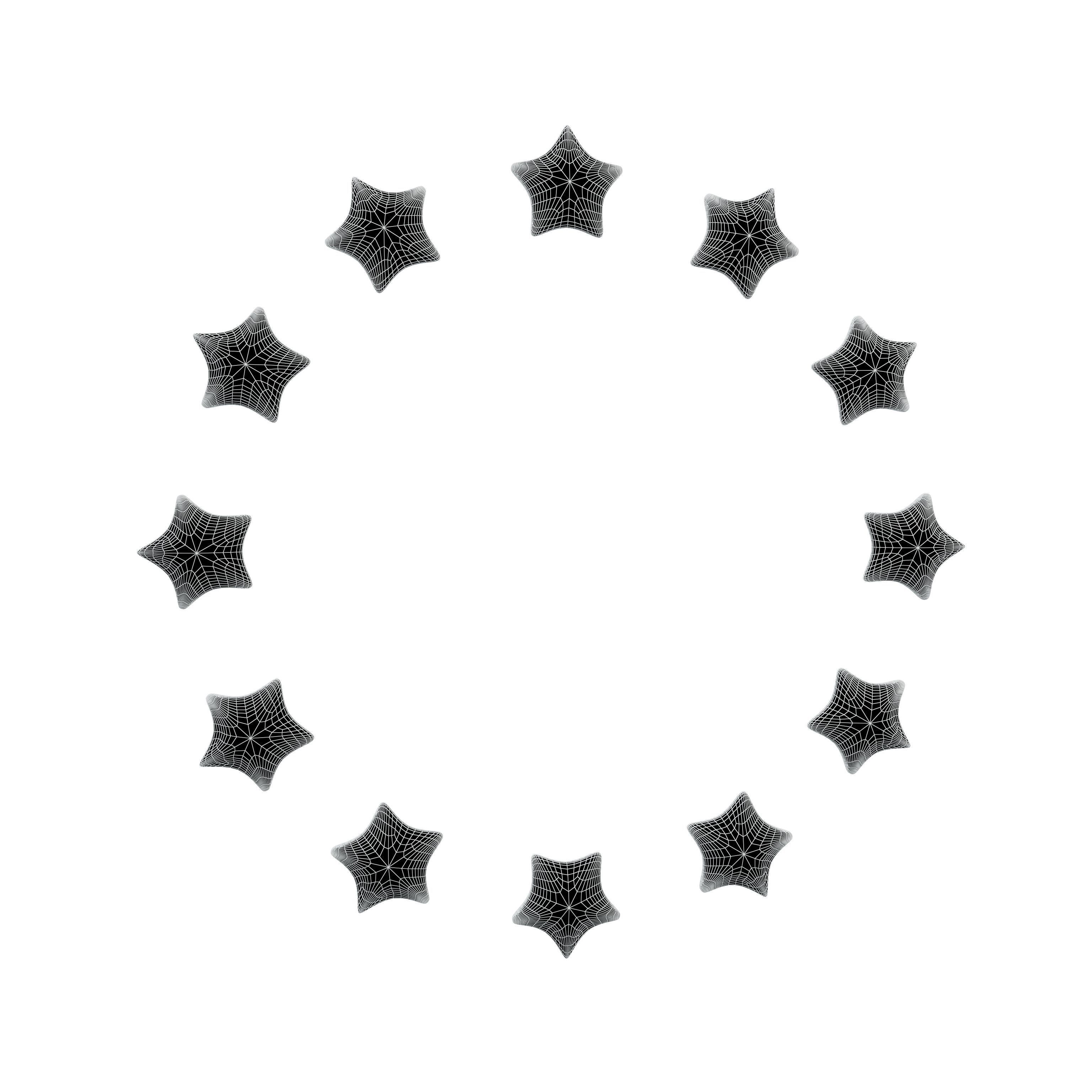 Stars Circle v1 002 Low-poly 3D model_4