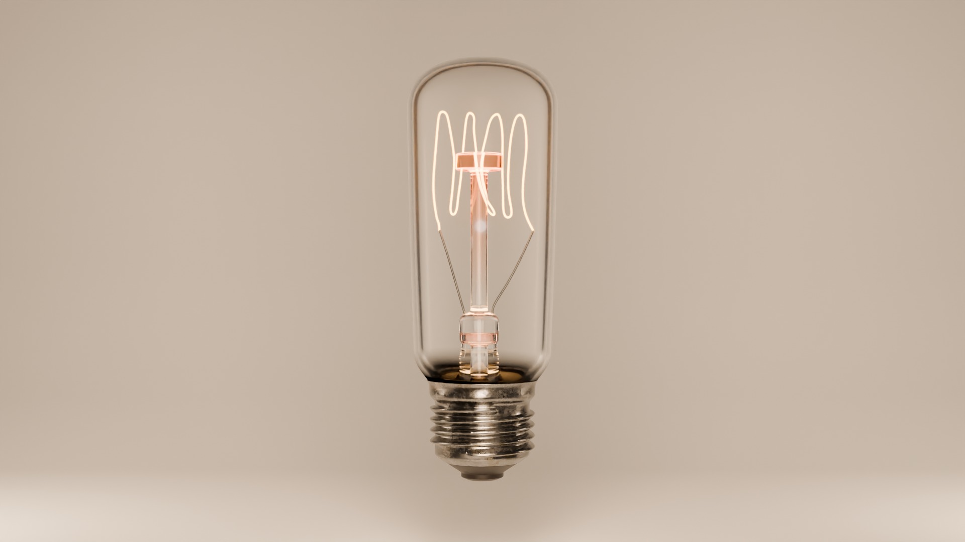 Bulb lamp Low-poly 3D model_1