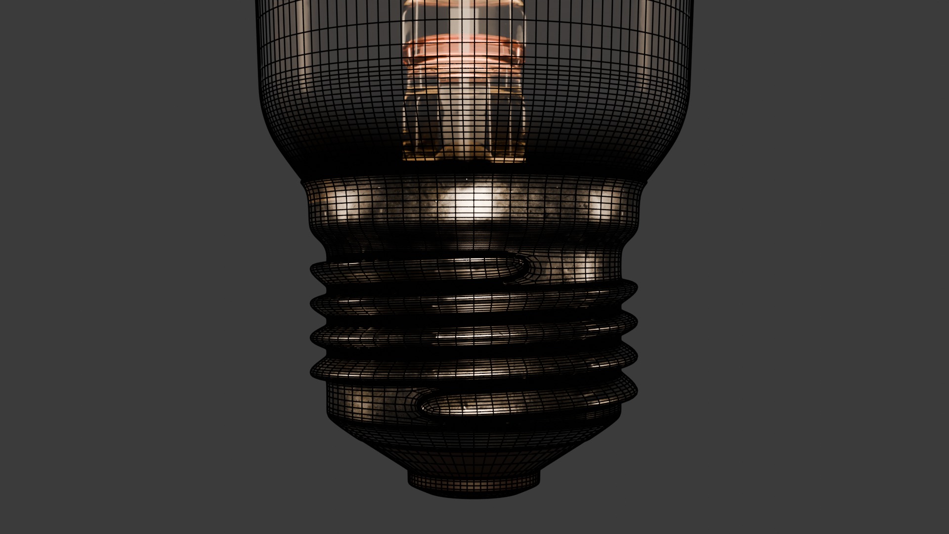 Bulb lamp Low-poly 3D model_5