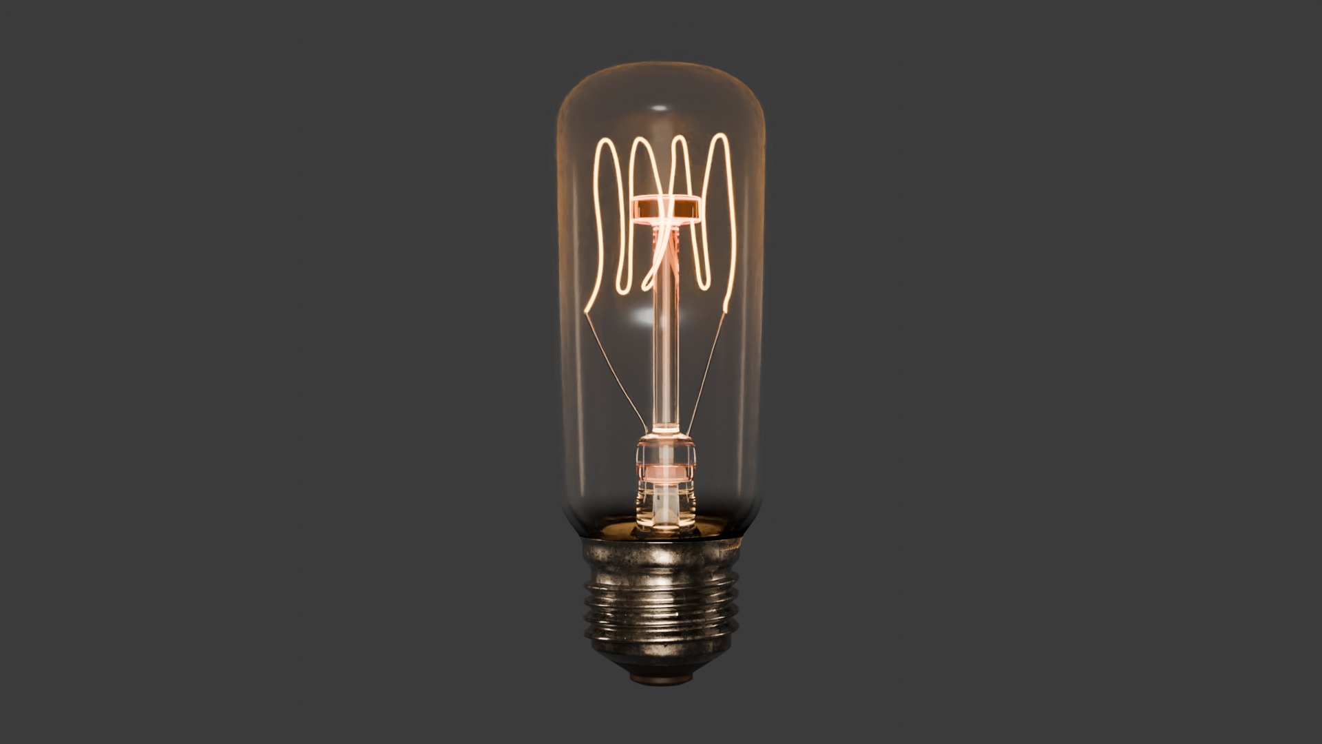 Bulb lamp Low-poly 3D model_9
