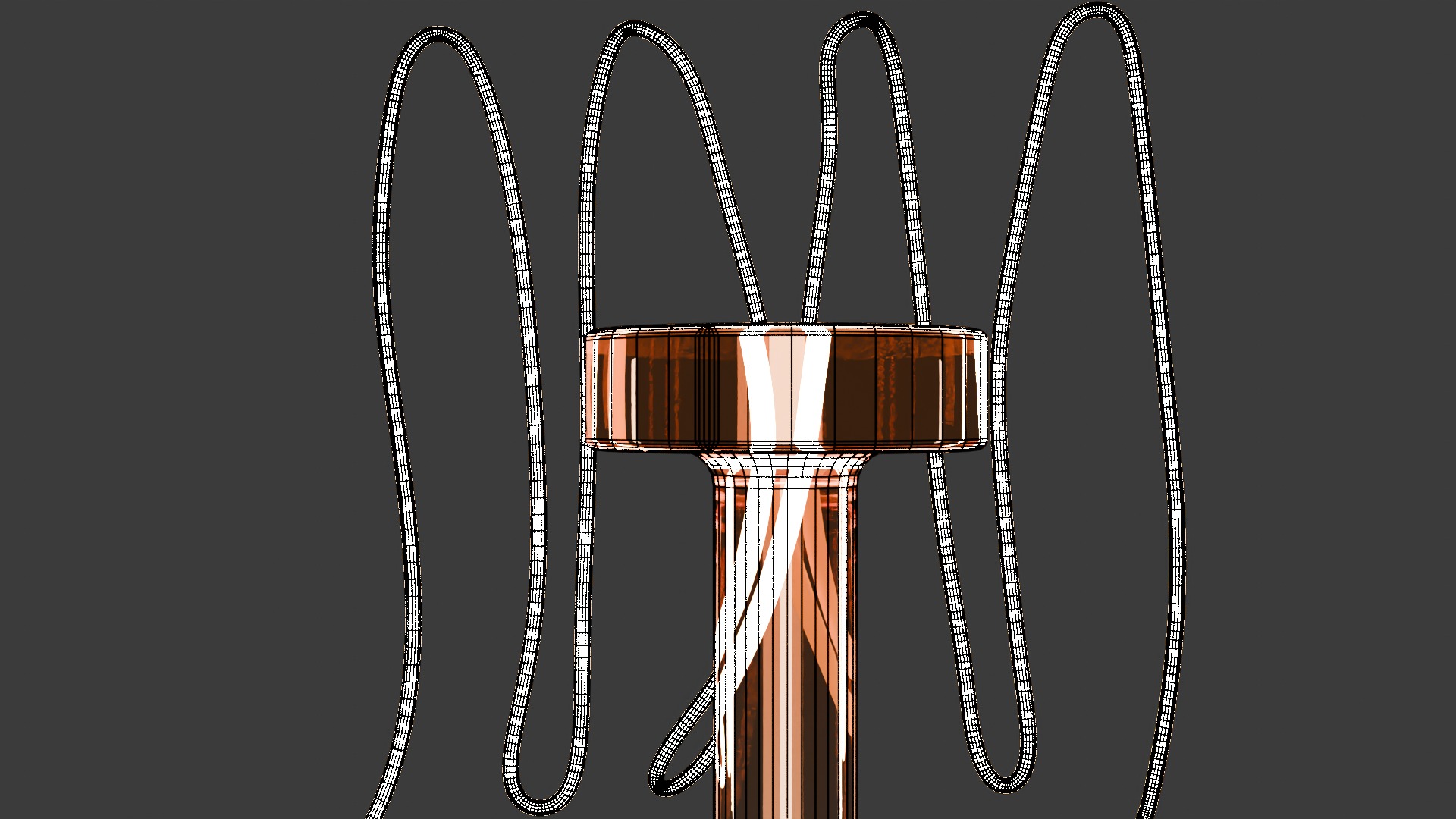 Bulb lamp Low-poly 3D model_7