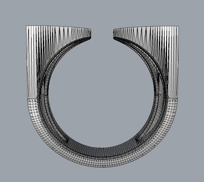 Diamond Open Ring 3D print model_22