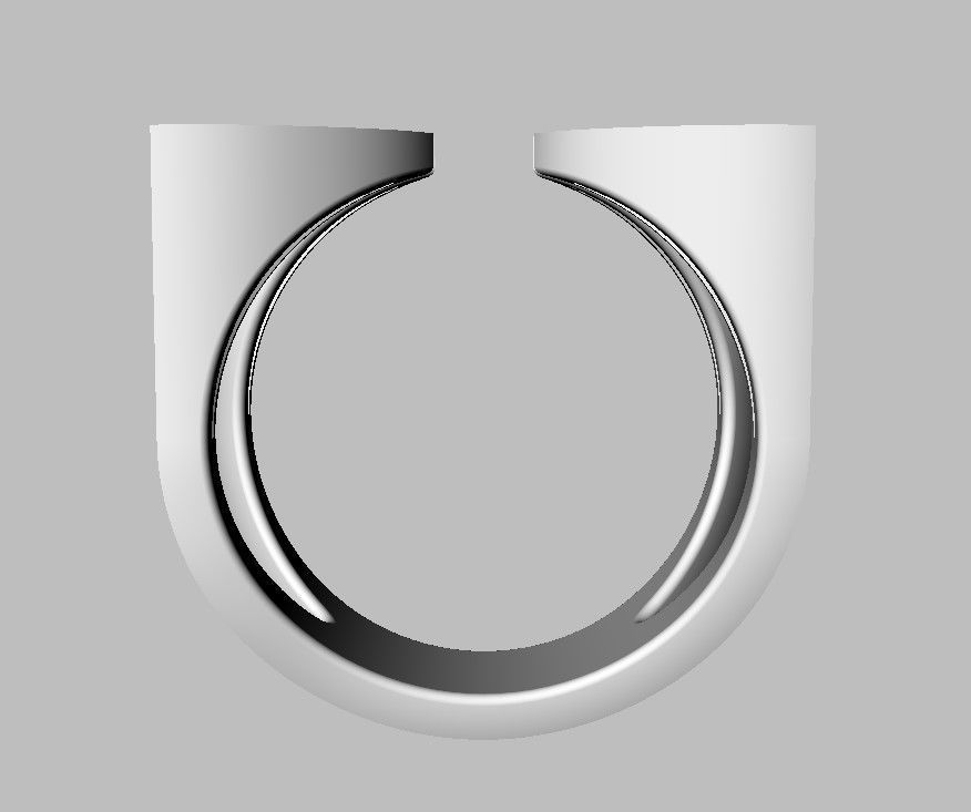 Diamond Open Ring 3D print model_9