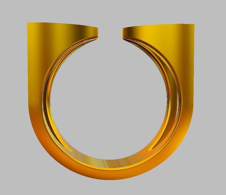 Diamond Open Ring 3D print model_15