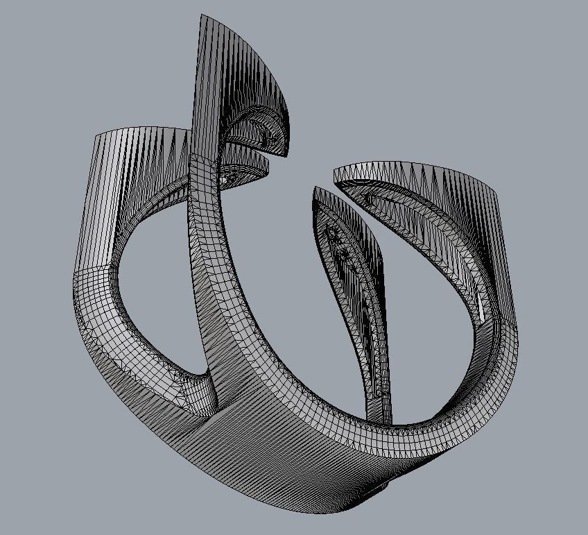Diamond Open Ring 3D print model_24