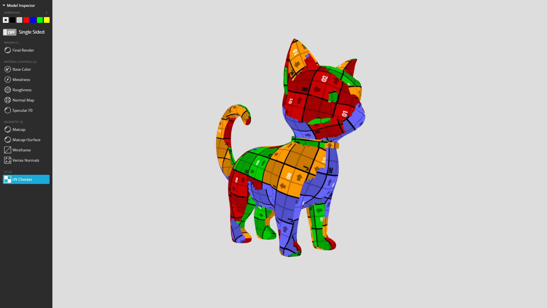 Cute cartoon cat with stripes Low-poly 3D model_8