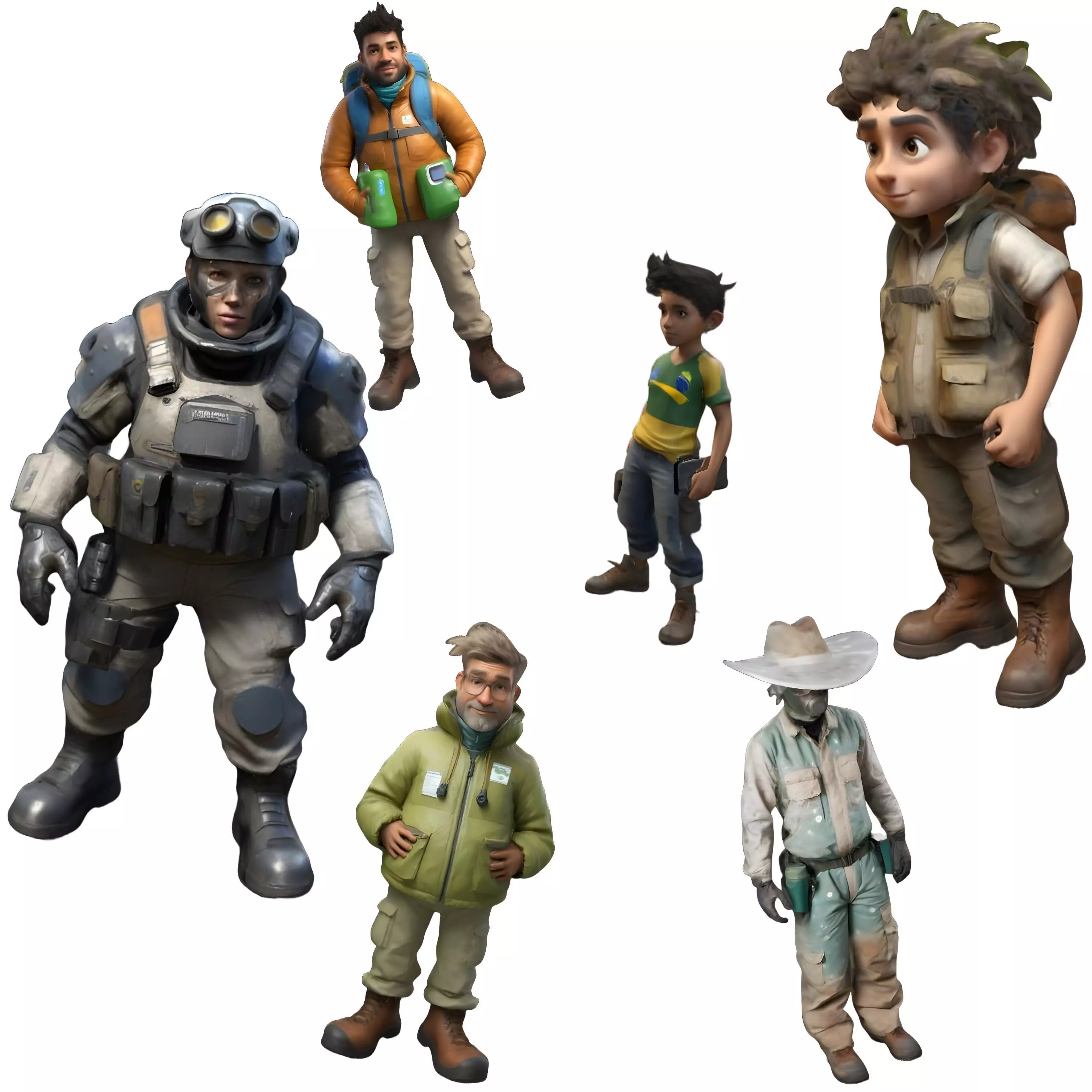 Adventure Character Collection 3D print model_0