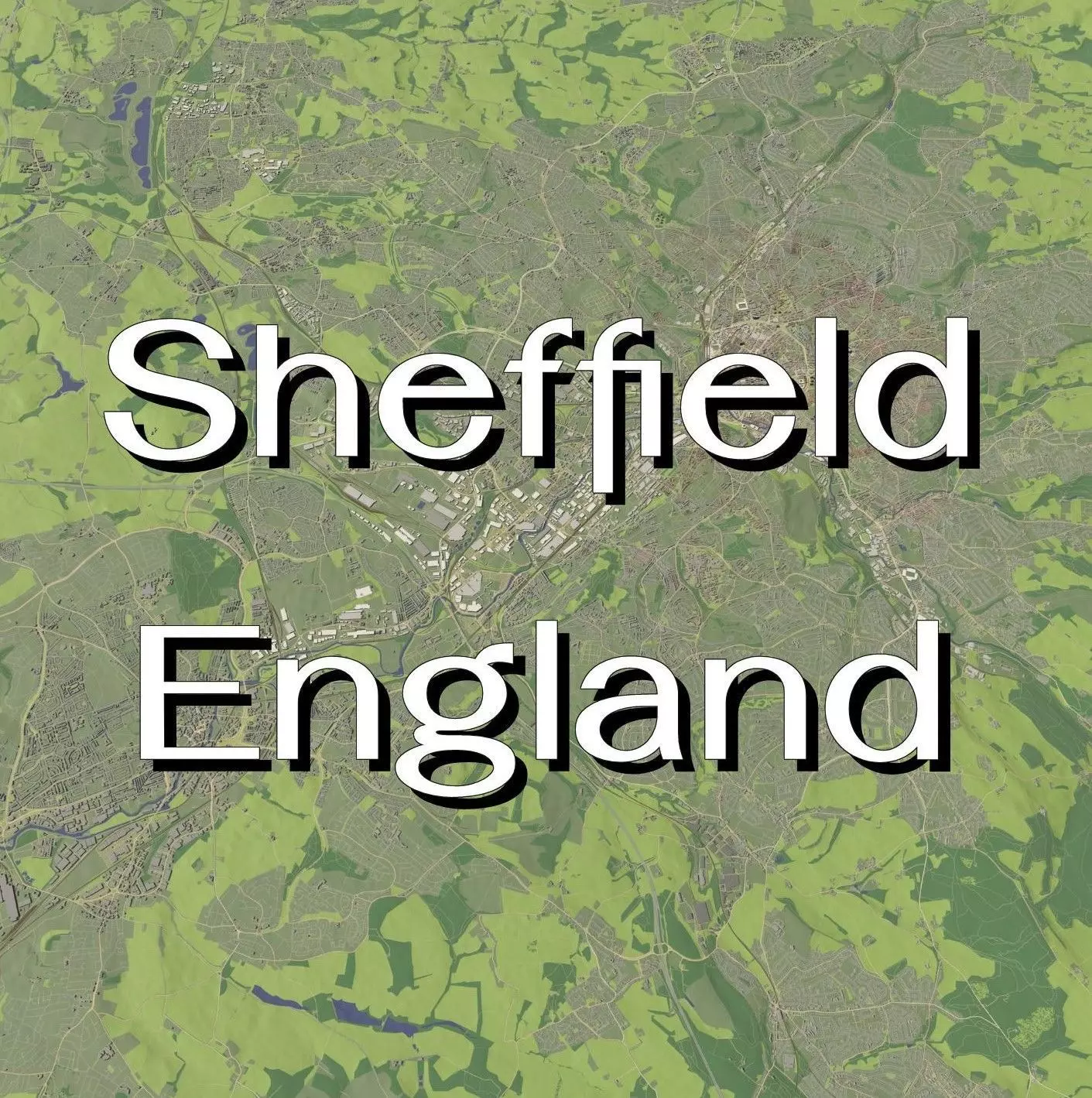 Sheffield England - city and urban 3D model