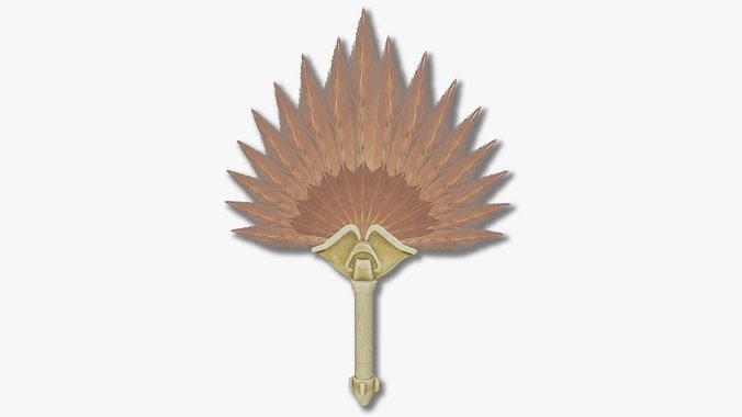Hand fan Low-poly 3D model