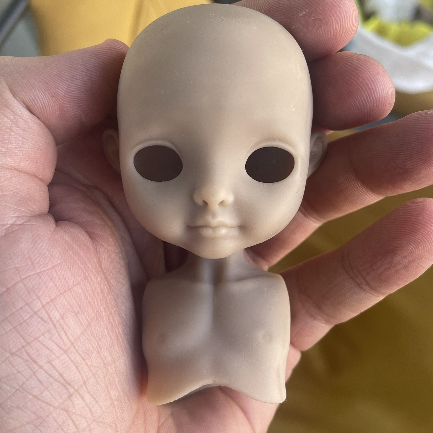 Agnes - Adorable BJD doll head by TinyHeadsStudio 3D print model_1