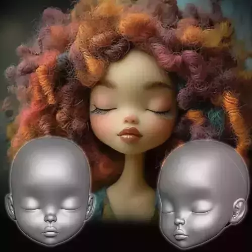 Angelina - Head 3DHead HeadArt Headspace CreativeHead  3D print model