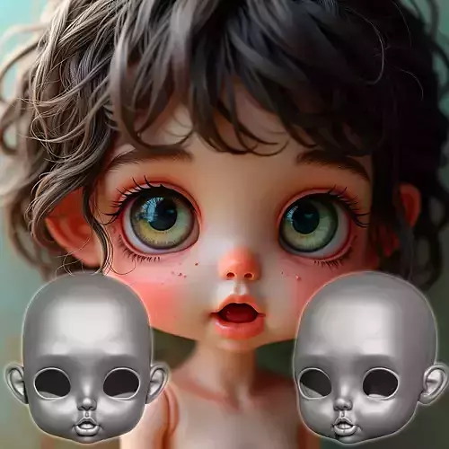 Aria - bjd Head bjd doll 3D Head Headspace Creative Head