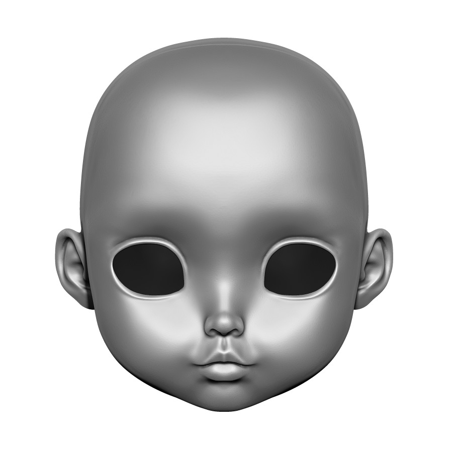 Arya - head by TinyHeadsStudio TinyHeadsStudio BJD Head Doll 3D print model_1