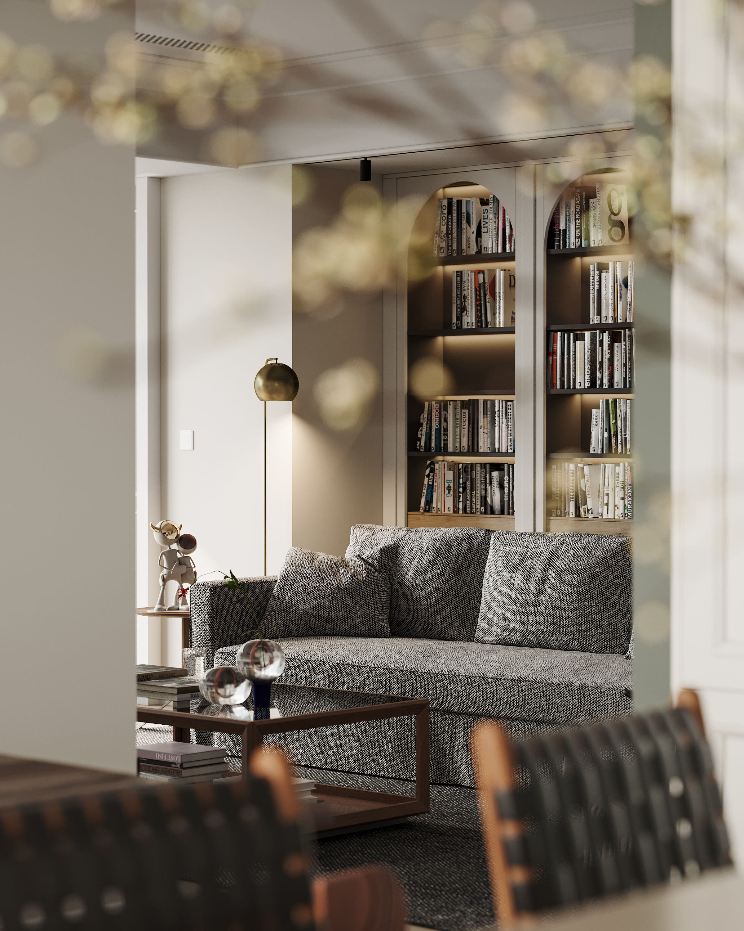 Modern dining room kitchen interior 3D model_7