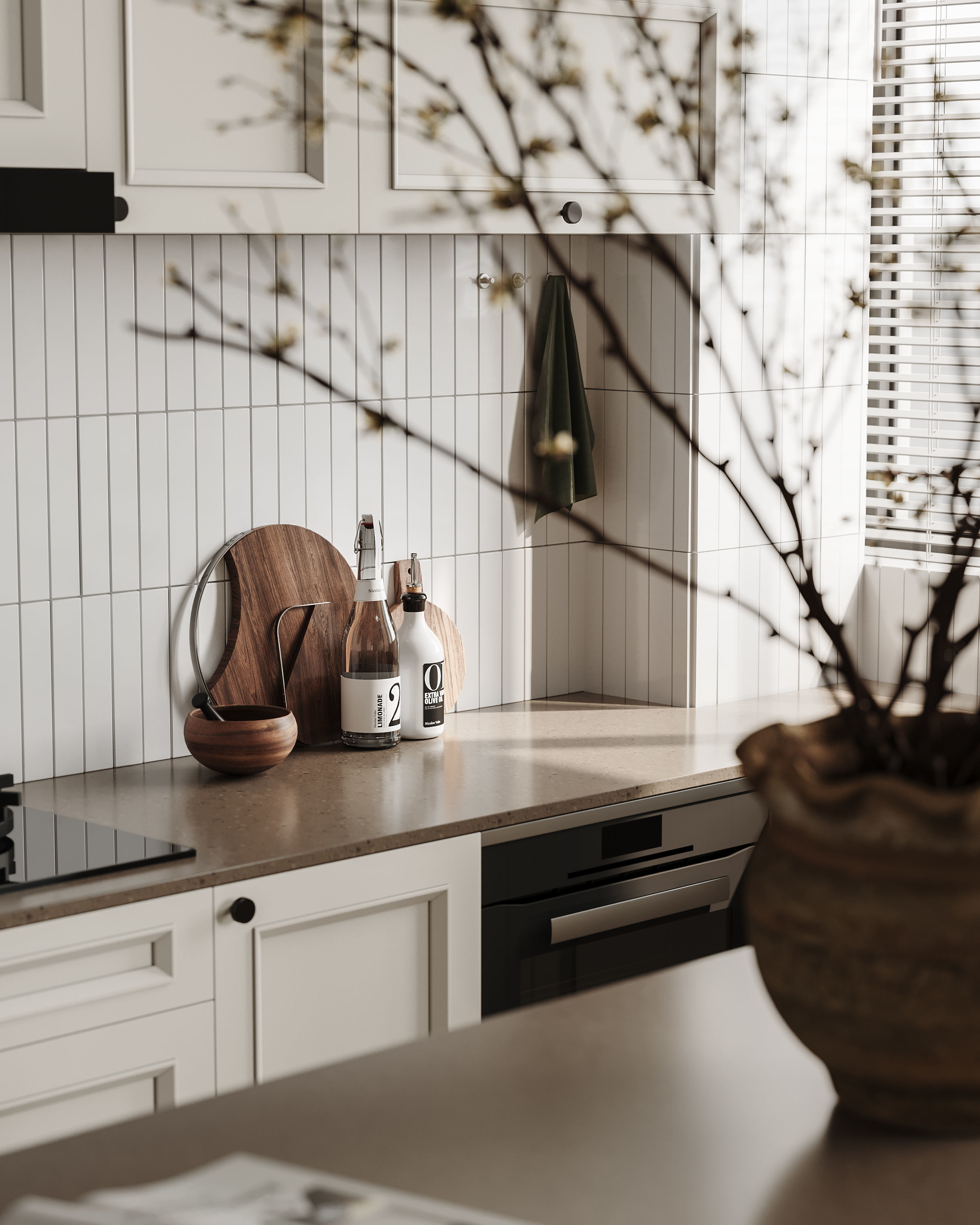 Modern dining room kitchen interior 3D model_10