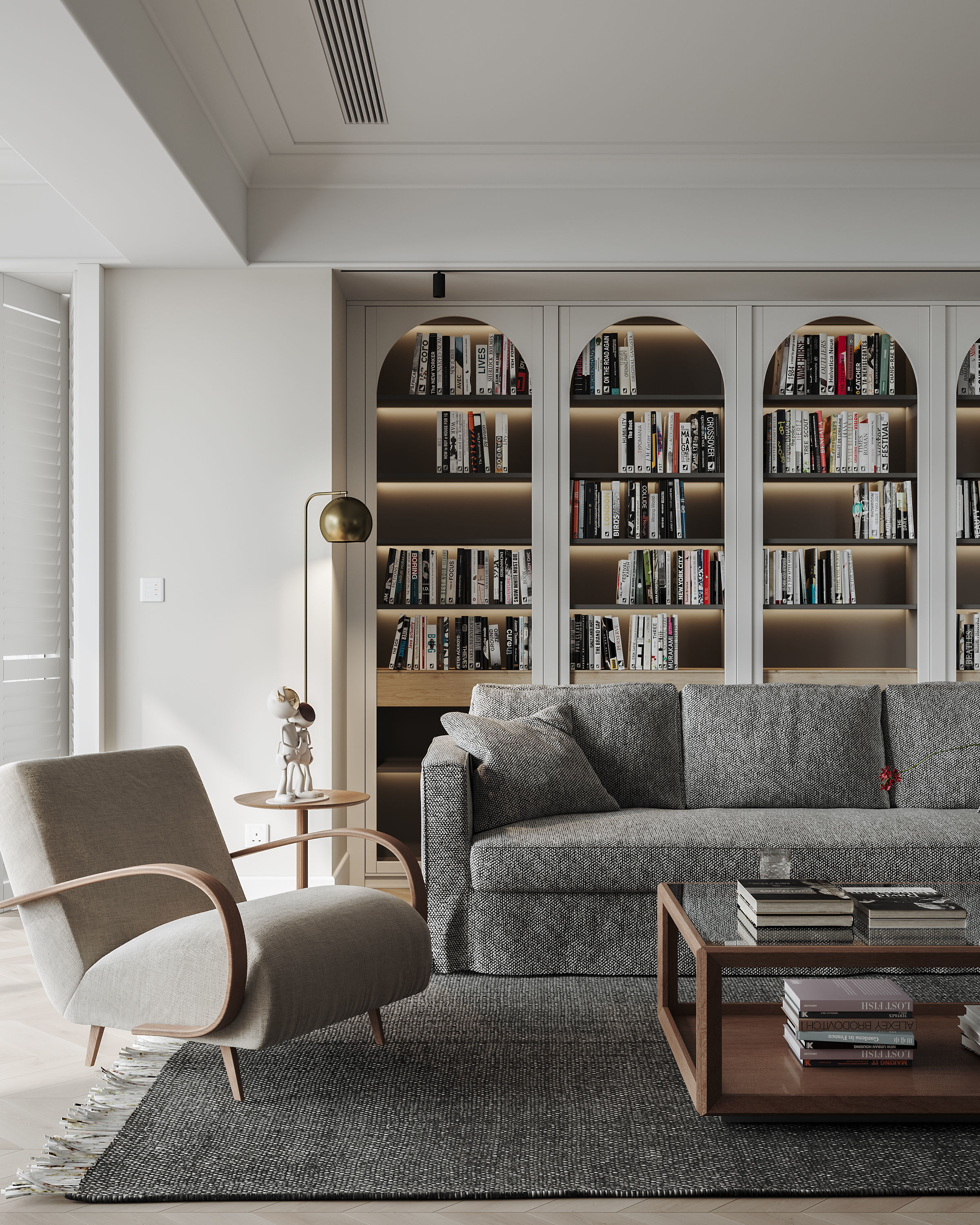 Modern dining room kitchen interior 3D model_11