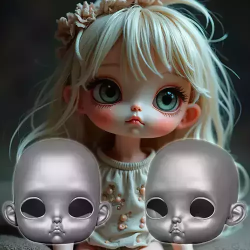 Evelyn - bjd Head bjd doll  3D Head Headspace Creative Head