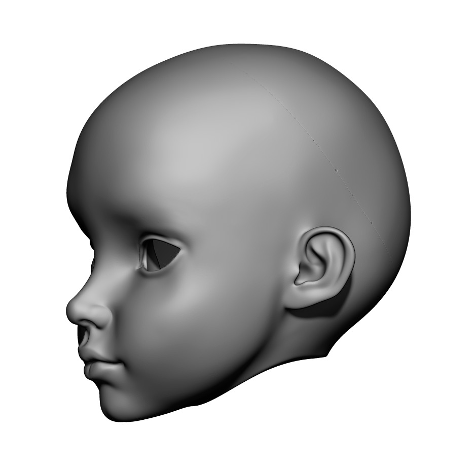 Gwinnett - Head 3DHead HeadArt Headspace CreativeHead 3D print model_3