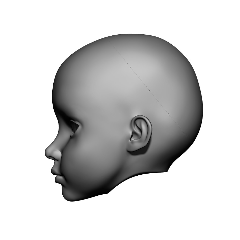 Gwinnett - Head 3DHead HeadArt Headspace CreativeHead 3D print model_4